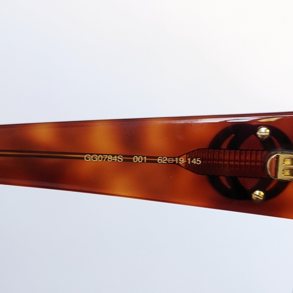 GUCCI GG0784S Oversized Retro Square Sunglasses Yellow Lens - Picture 12 of 16